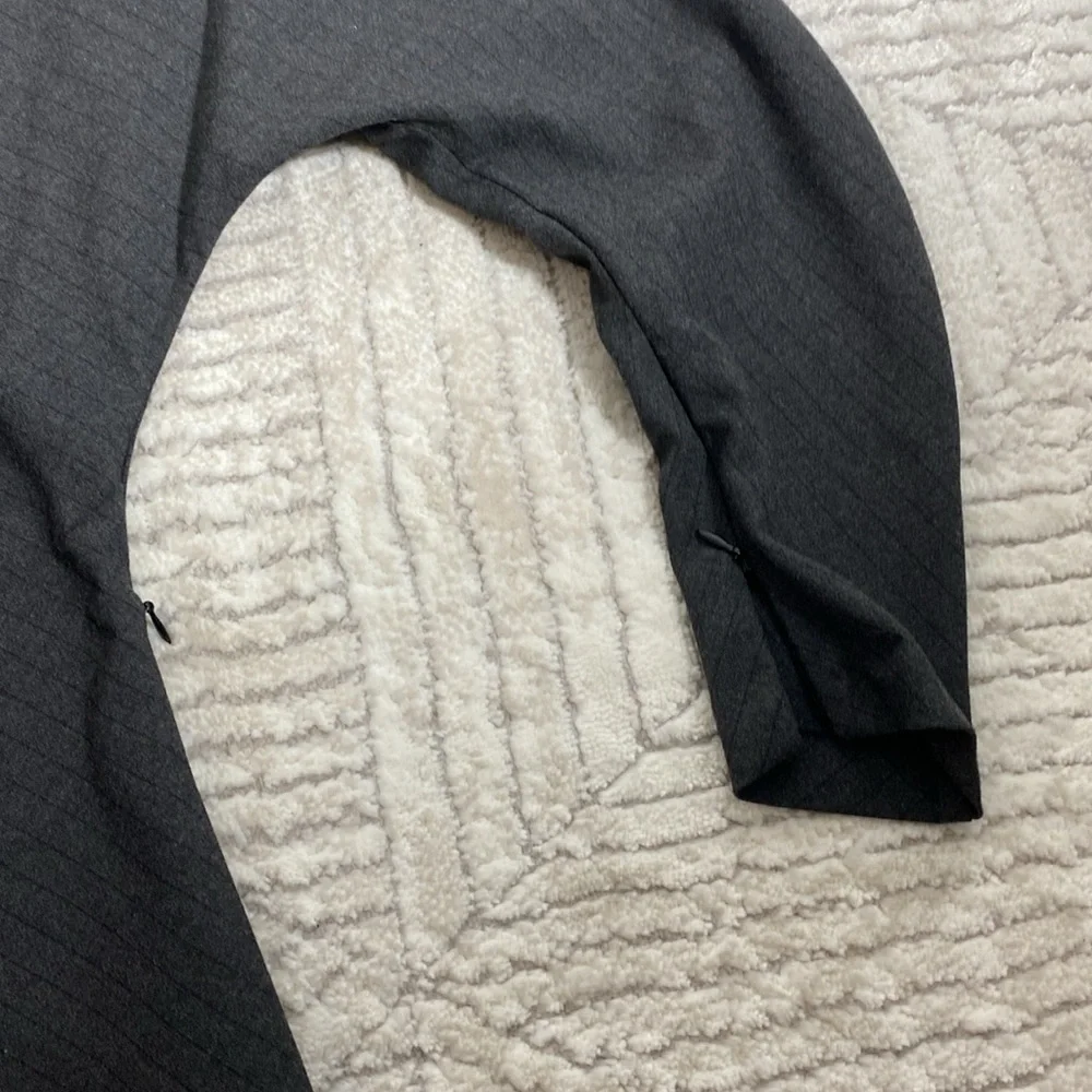 Zara Striped Gray Mini Dress Long Sleeves Size S
